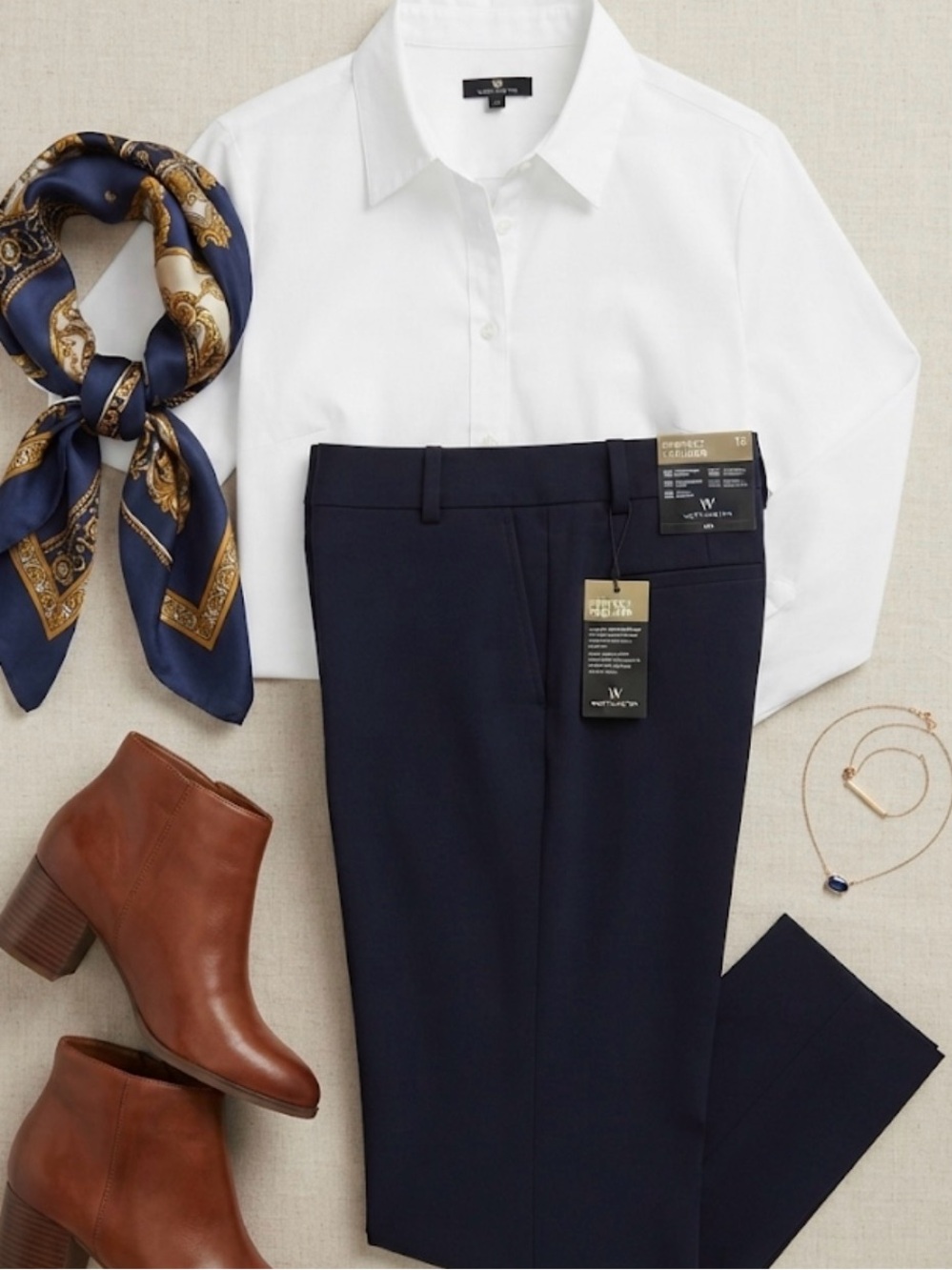 Worthington Women’s Perfect Trouser Navy Dress Pants